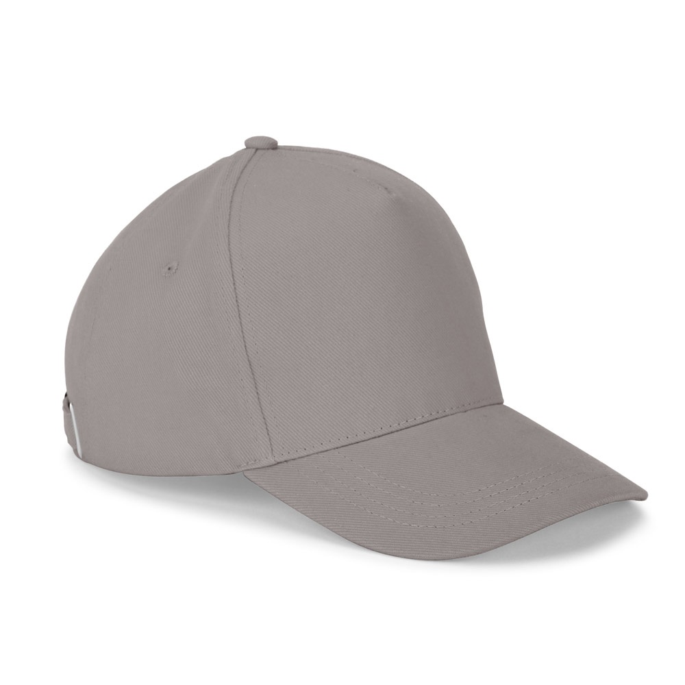 ASHTON. Kappe aus 100% Baumwolle (260gsm) mit 5 Segmenten - Hellgrau