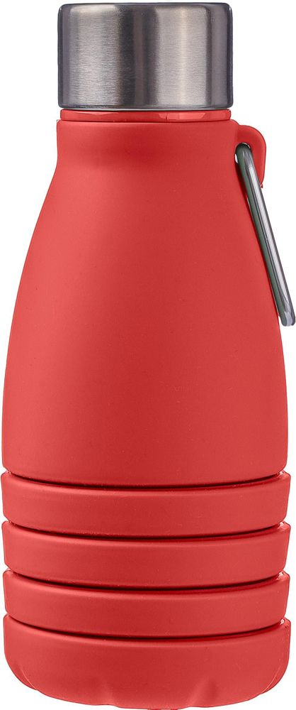 Faltbare Silikon-Trinkflasche 550 ml Erin - rot