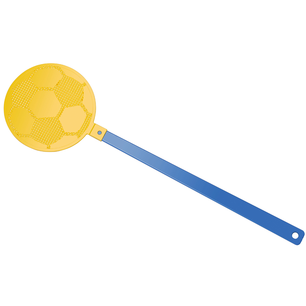 Fliegenklatsche "Fußball" - blau/gelb