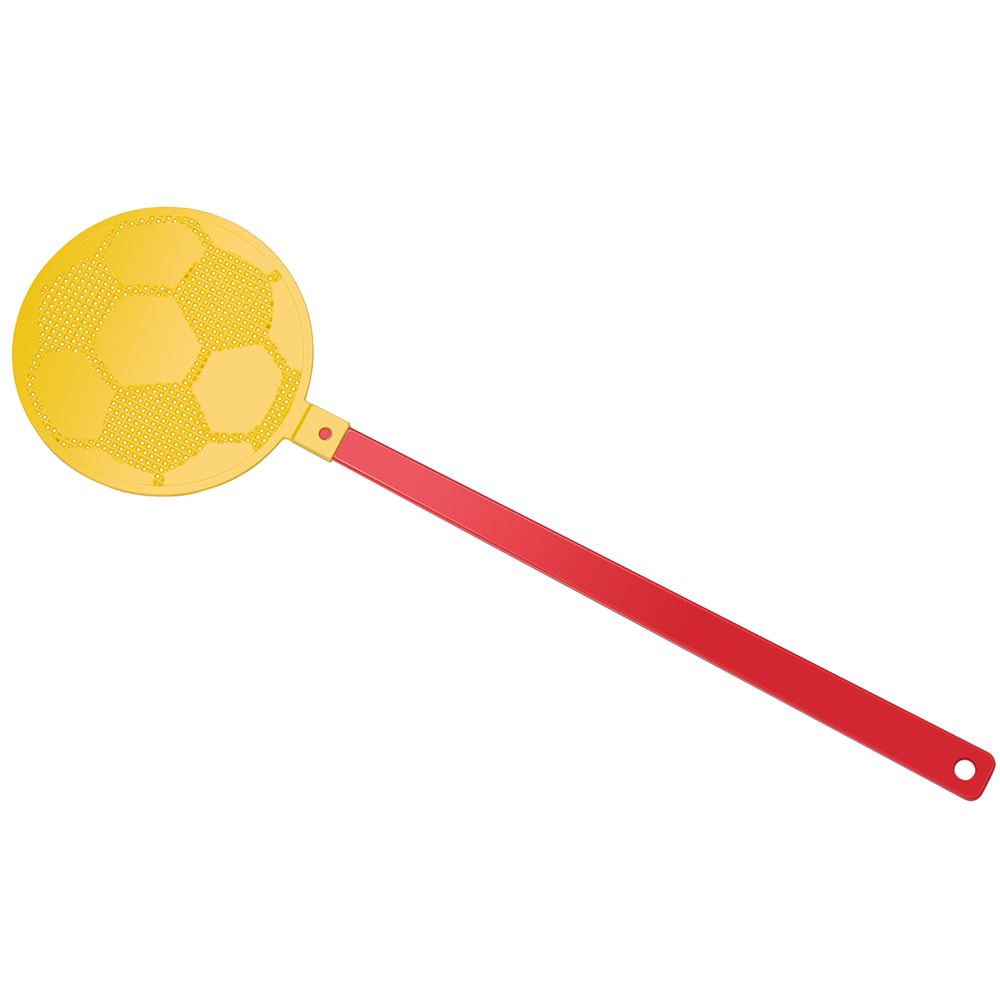 Fliegenklatsche "Fußball" - rot/gelb