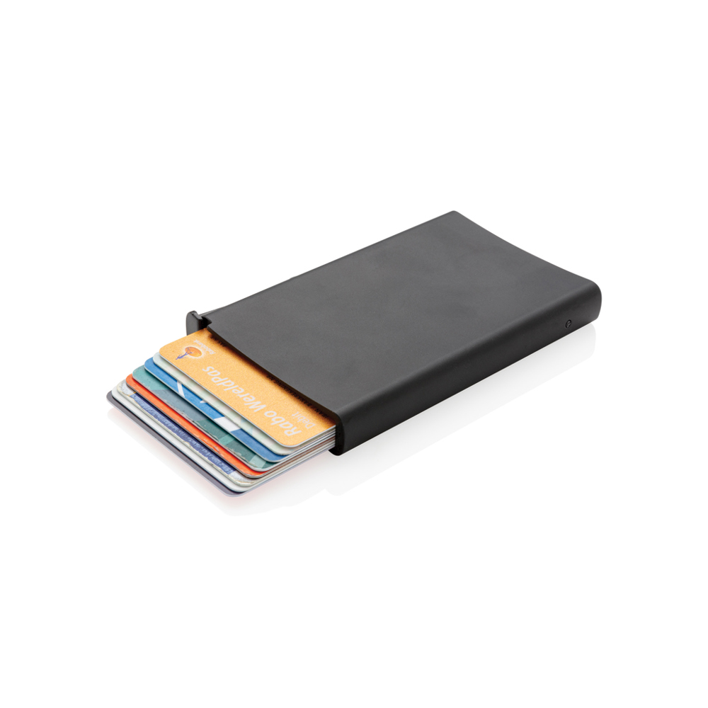 Aluminium RFID Kartenhalter - schwarz (± PMS Black)