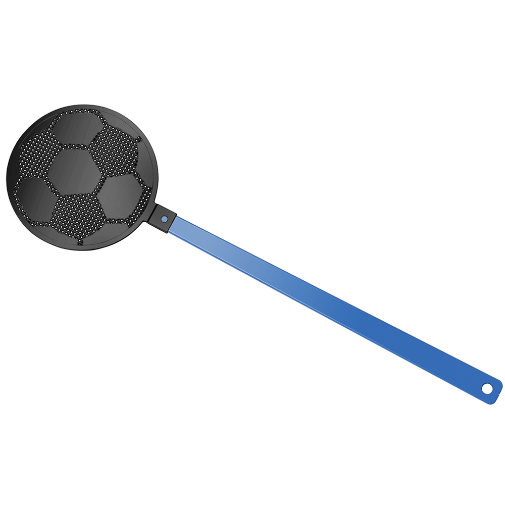 Fliegenklatsche "Fußball" - blau/schwarz