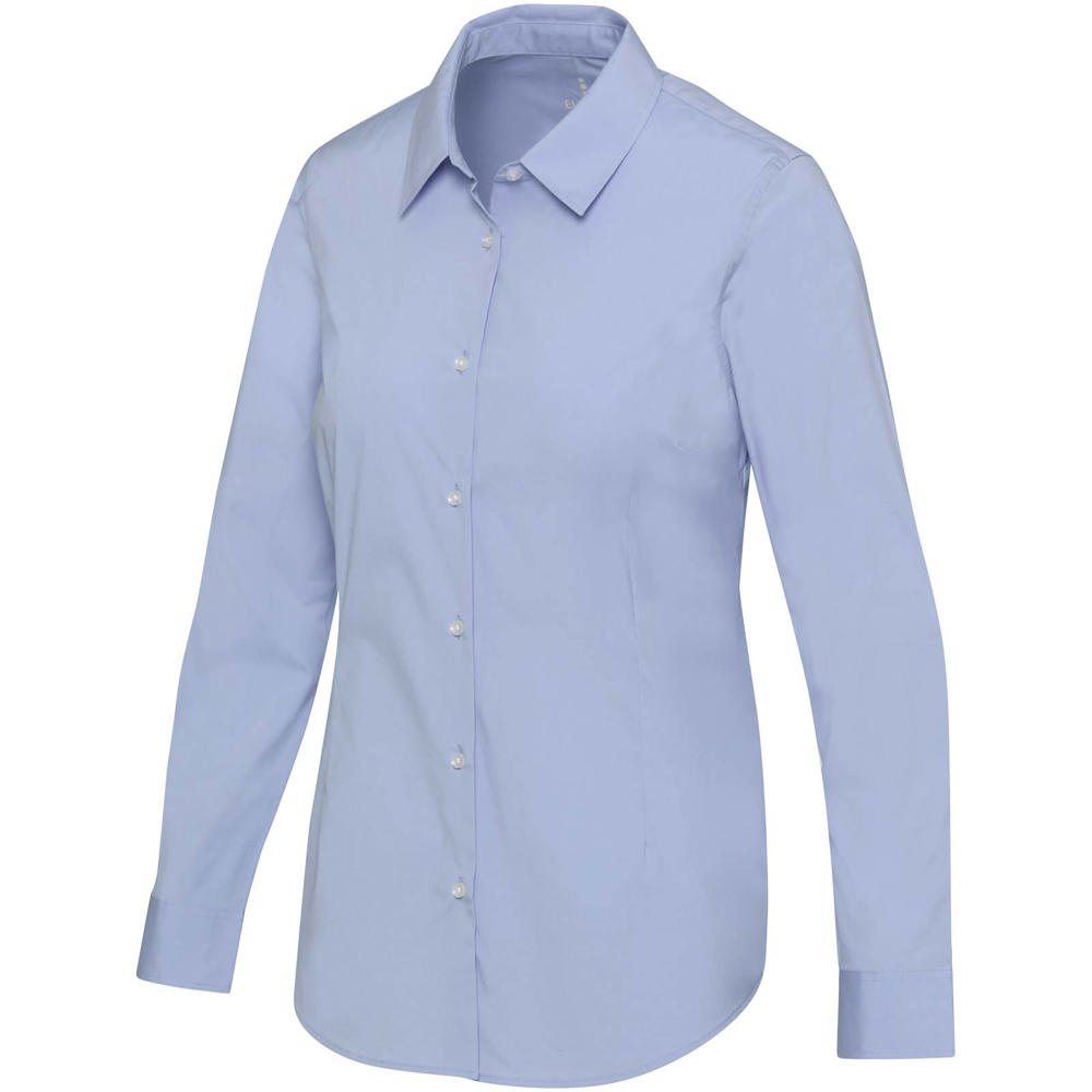 Carnelian 133 g/m² Popeline Bluse - Hellblau