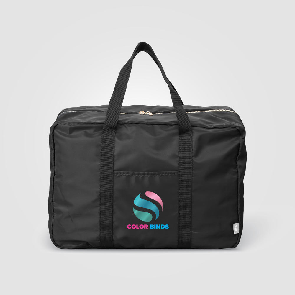 Aurelia Reisetache mit zwei Fächern aus recyceltem Material - 33 L - Schwarz (#000000)