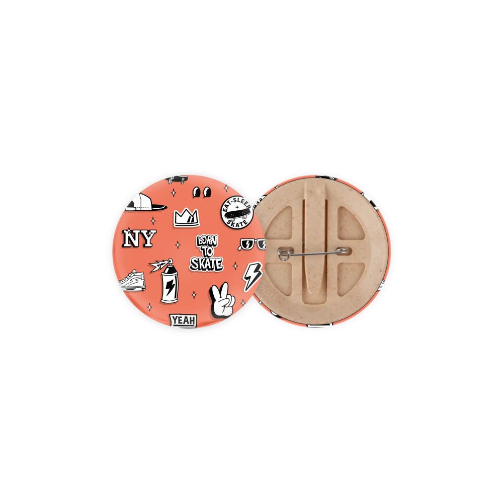 Bio-button 56mm mit doppelt gesicherter Nadel