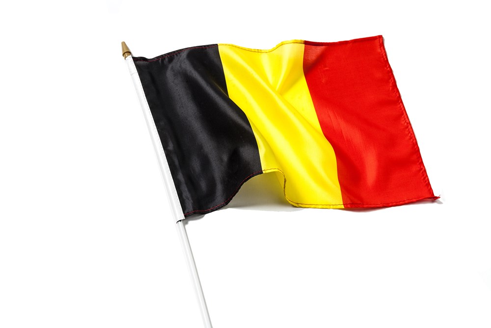 P002 - Belgien Handfahne EK-WK