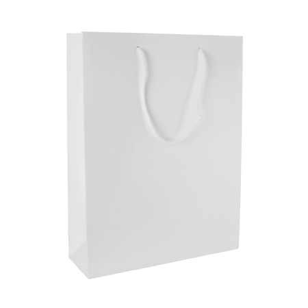 Glänzend laminierte Papiertasche, 220x100x275 mm