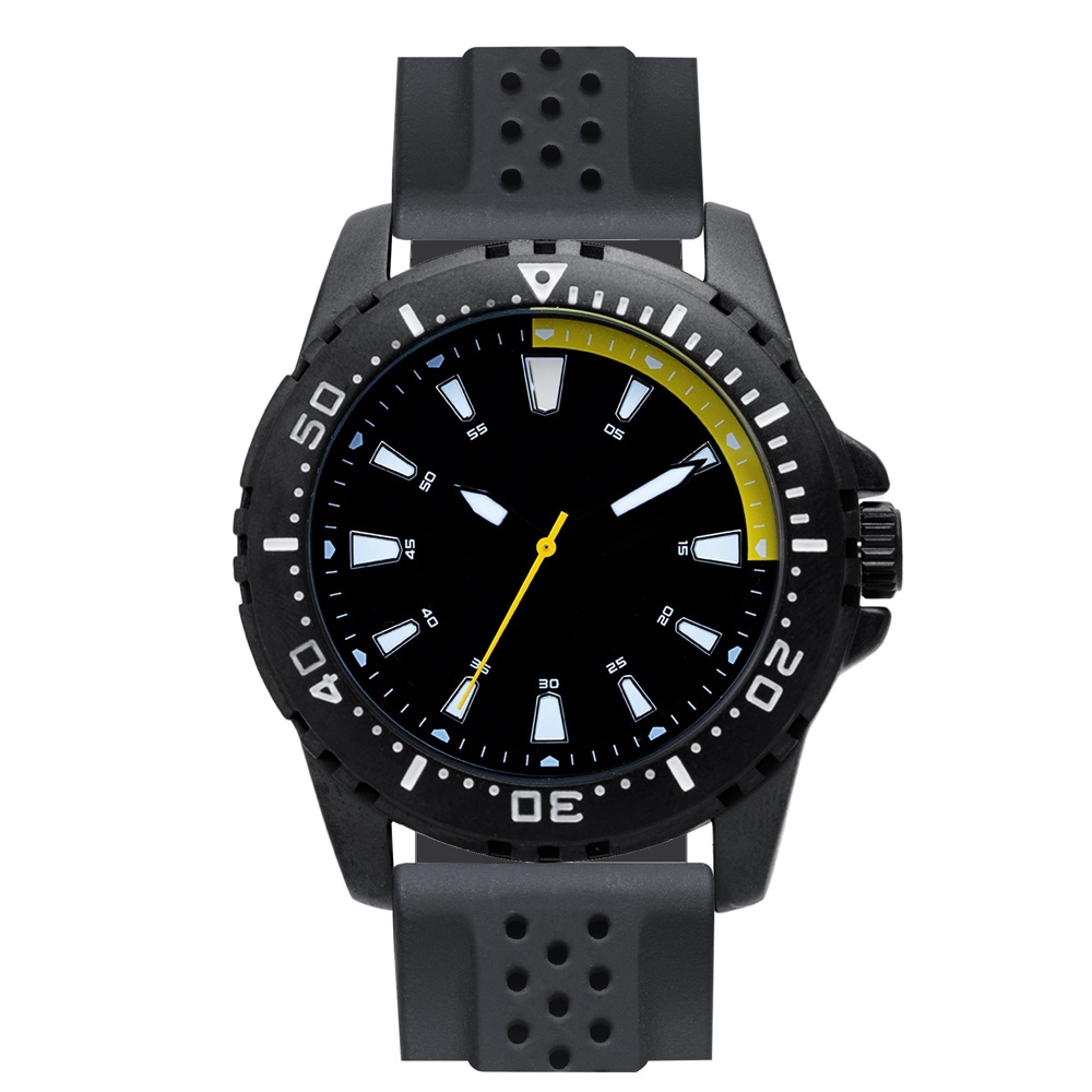 Armbanduhr Sport Silicone Metal - gelb