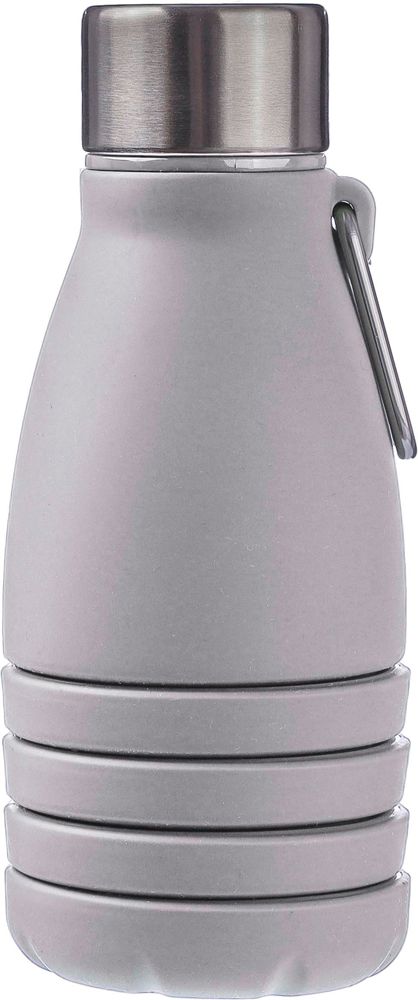 Faltbare Silikon-Trinkflasche 550 ml Erin - grau