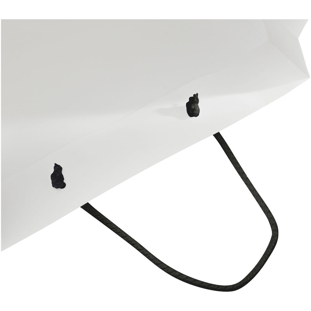 Handgefertigte 170 g/m² Integra-Papiertüte mit Kunststoff Kordelgriffen – 31 × 12 × 41 cm