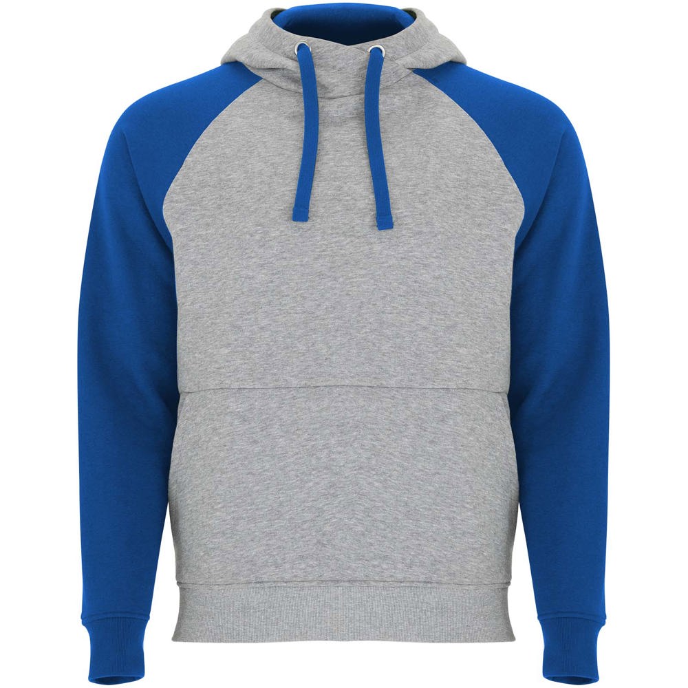 Badet 280 g/m² zweifarbiger Kapuzenpullover Unisex - heather grau, royalblau