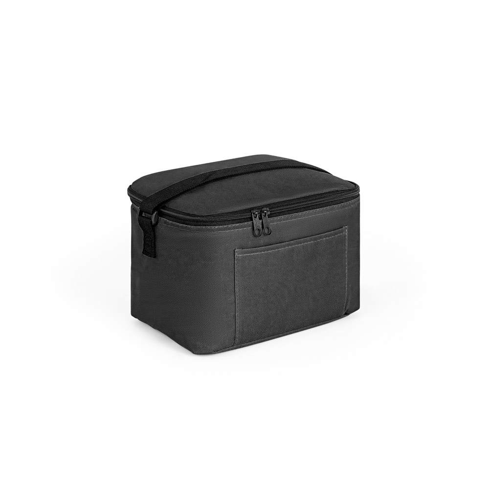 CANCUN. Kühltasche aus recyceltem 600D-Polyester mit verstellbarem Gurtband 7 L - schwarz