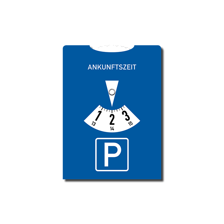 Parkscheibe (AT) mit Notfallrufnummern