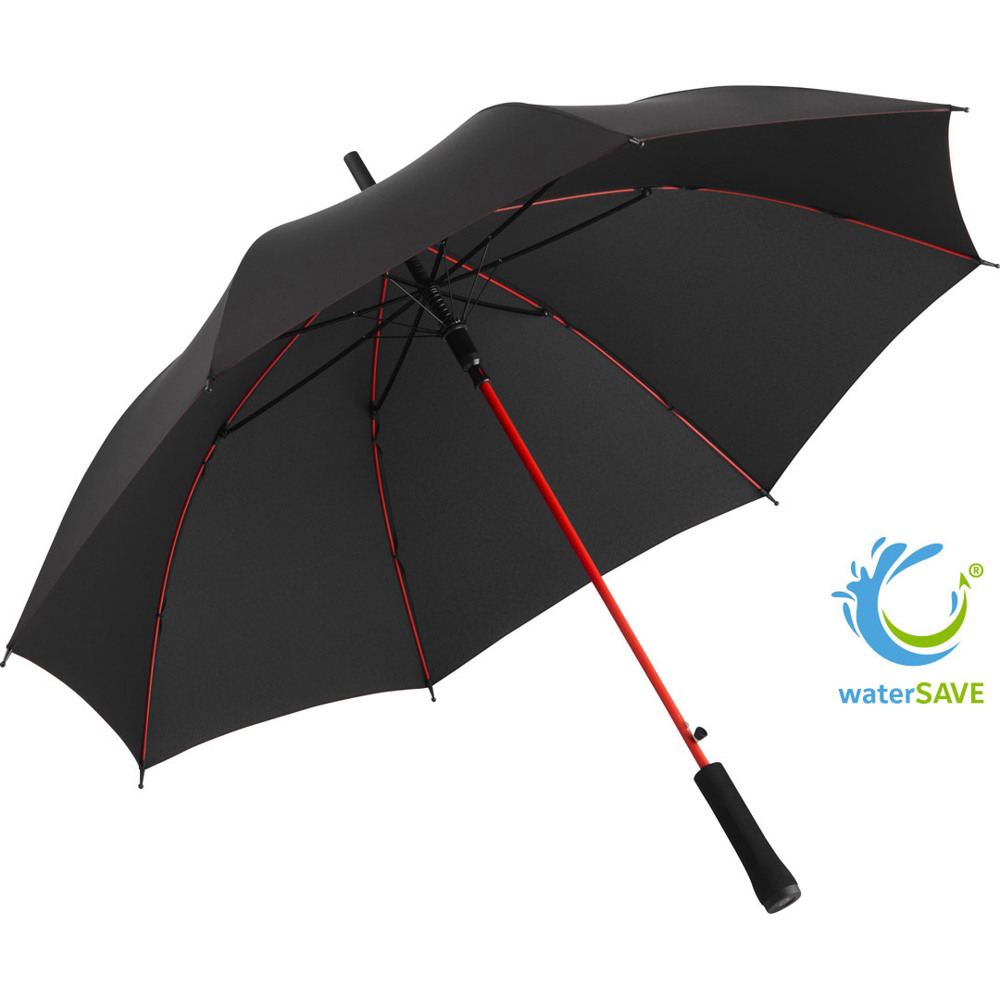 1084 AC-Stockschirm Colorline - Schwarz-Rot