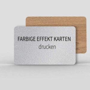 Farbige Effekt Karten, Visitenkarten Plastik, Kunststoffkarten, PVC Karten
