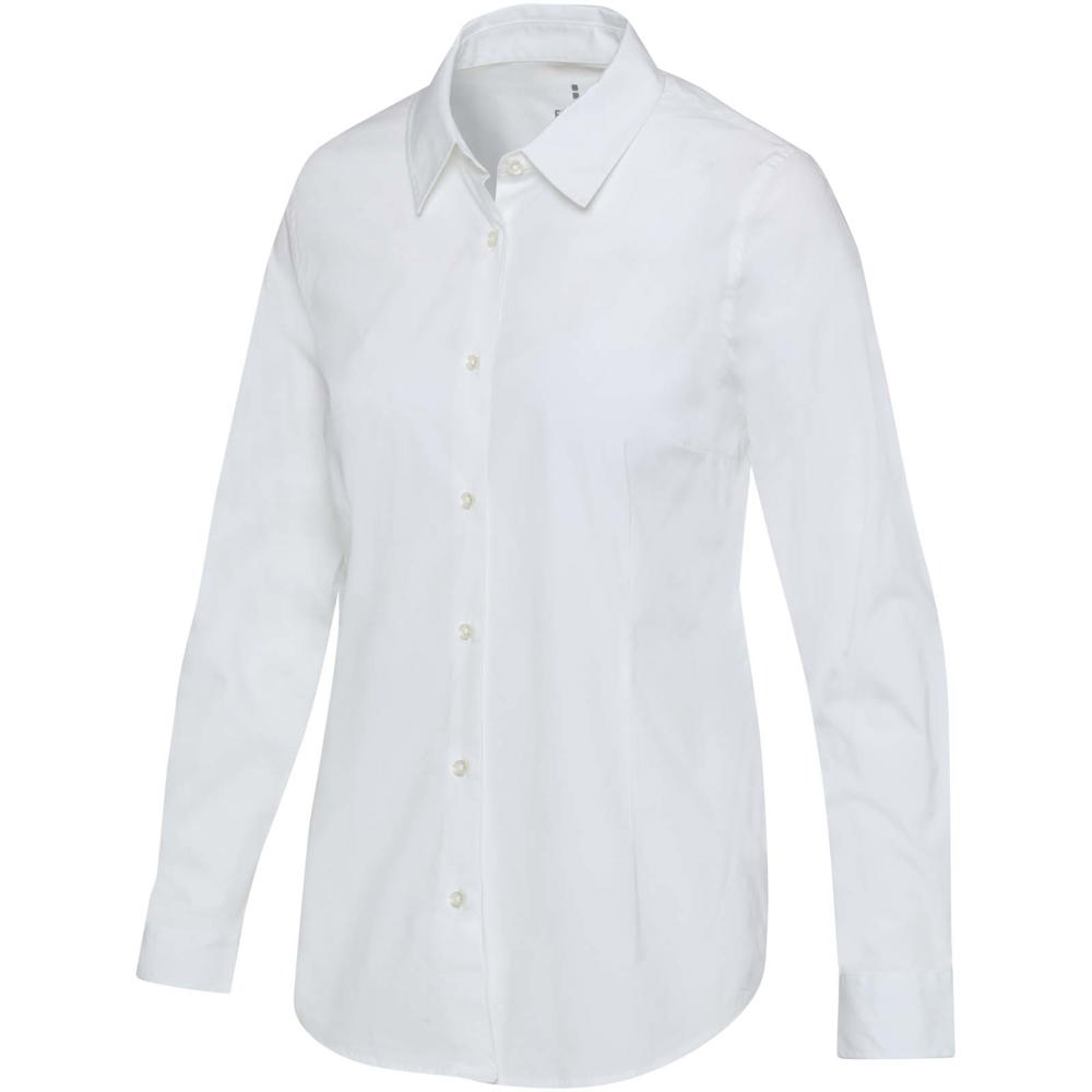 Carnelian 133 g/m² Popeline Bluse - Weiss