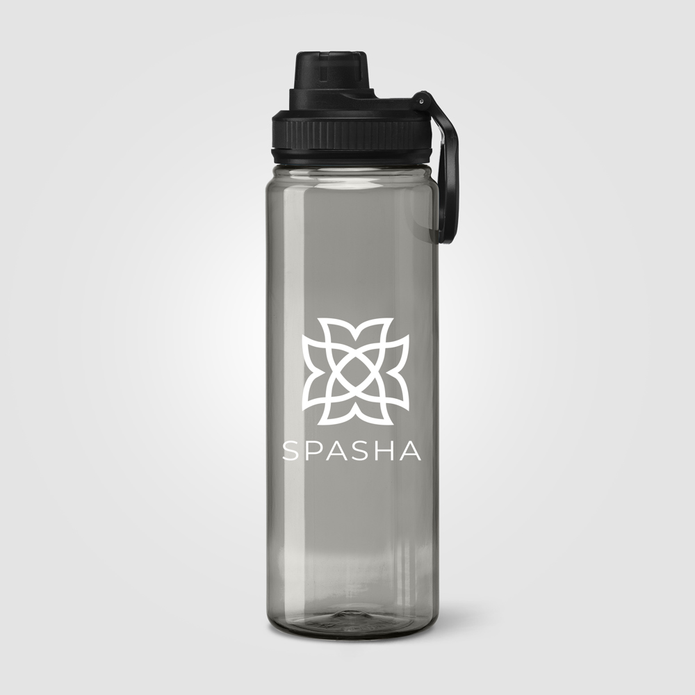 Alaska Sportflasche mit Tragegriff aus rPET - 800 ml - Schwarz (#000000)
