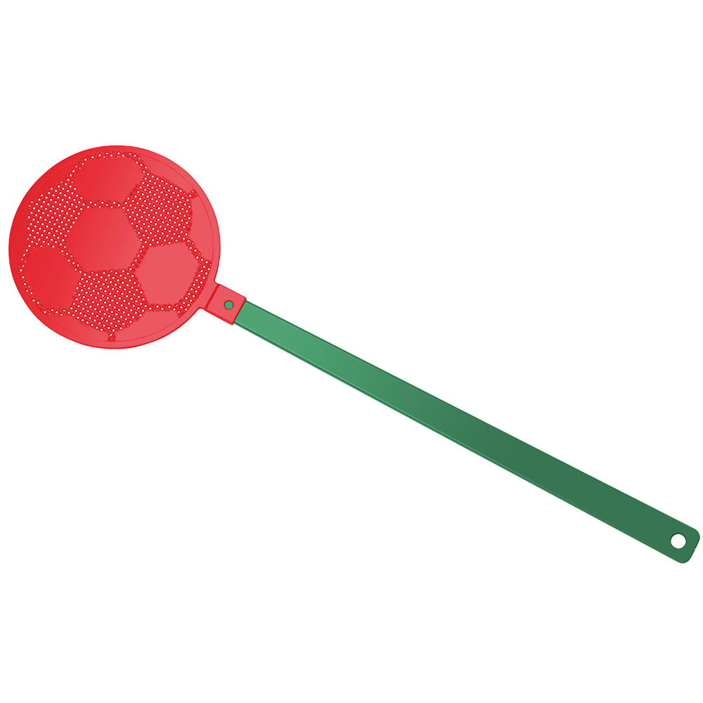Fliegenklatsche "Fußball" - grün/rot