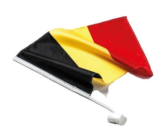 P001 - Belgien Auto-Fahne EK-WK