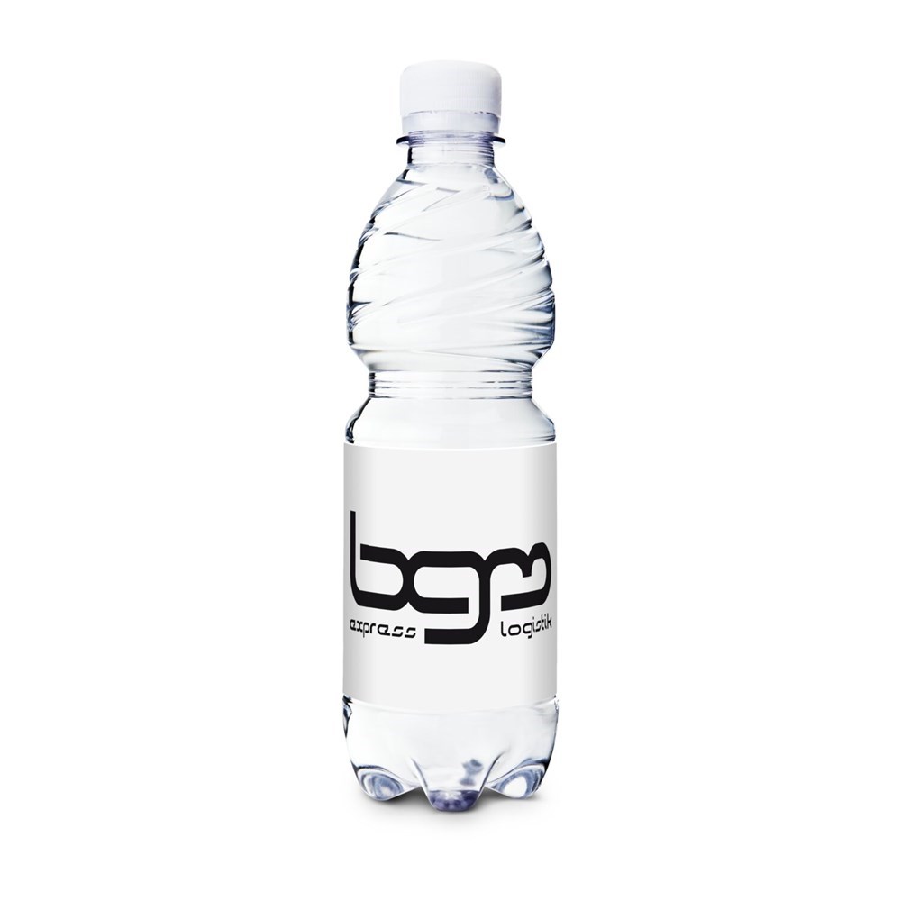 500 ml PromoWater - Mineralwasser mit Kohlensäure, Hergestellt in Deutschland - Papier-Etikett